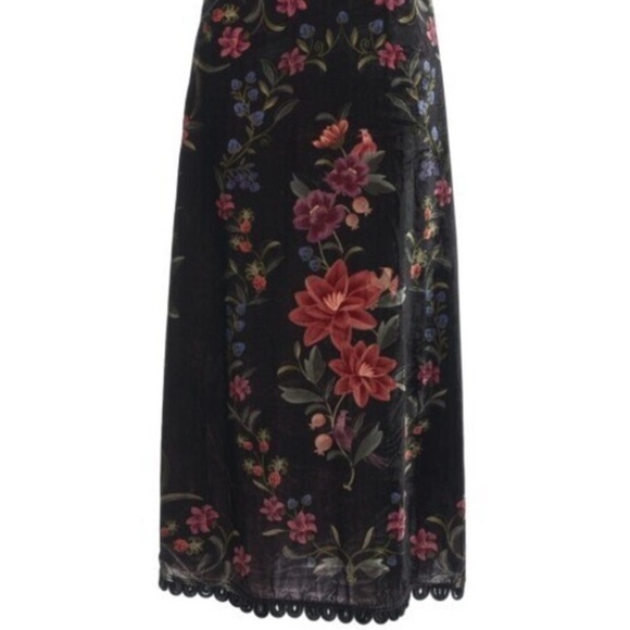 FARM Rio Dresses & Skirts - Farm Rio Black Maxi Skirt with Floral Design, worn twice